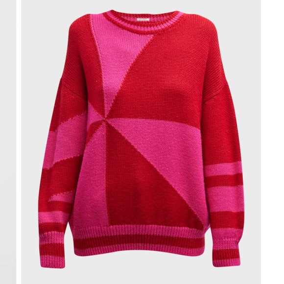NWT $325 MOTHER The Easy Drop Jumper Colorblock Sweater in sizes XS and Small! - Picture 2 of 8